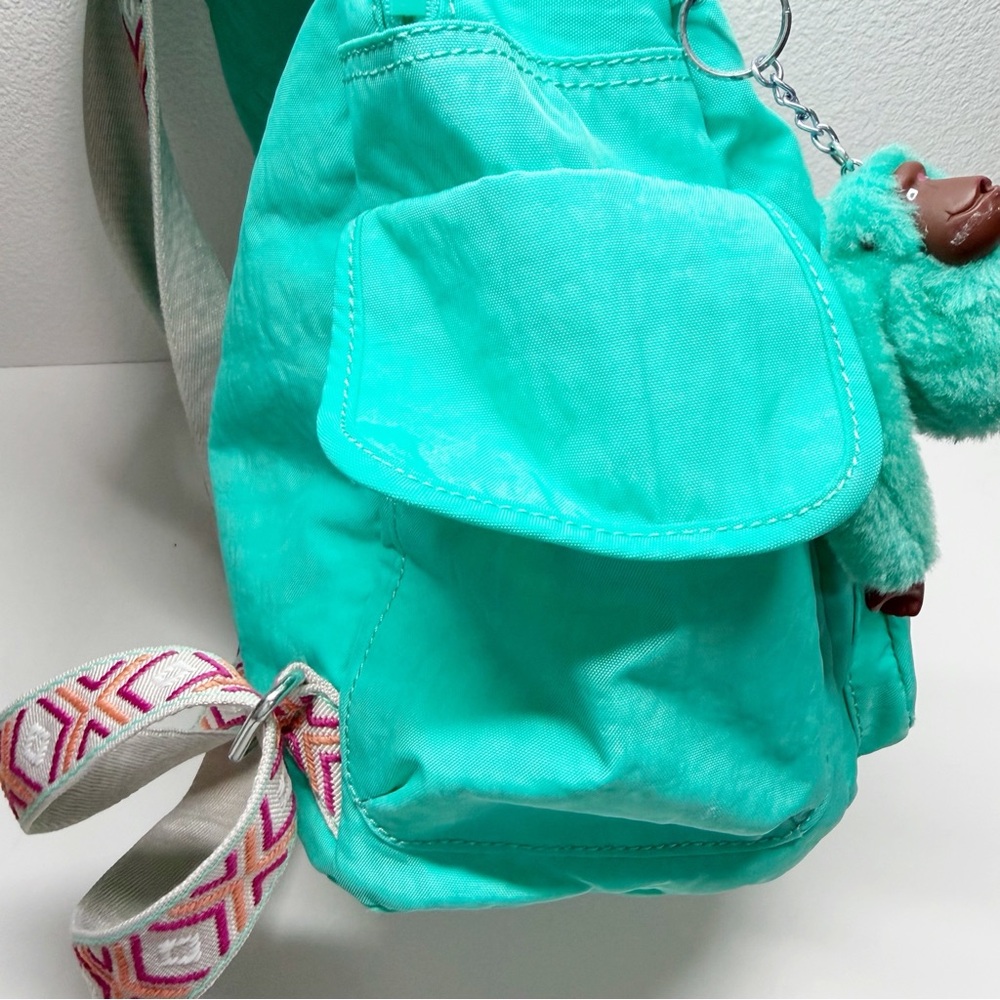 Kipling Ravier City Backpack Aztec Strap Breezy Turquoise - Picture 8 of 12